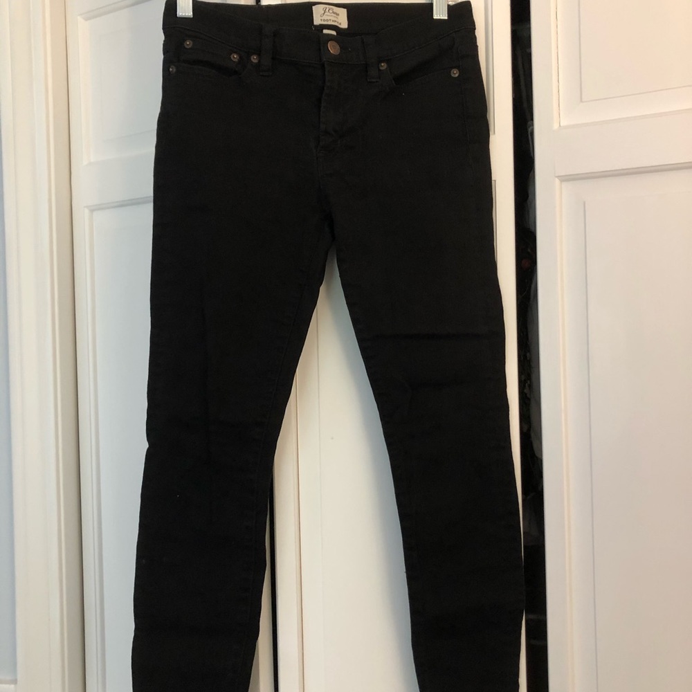 J Crew black toothpick jeans